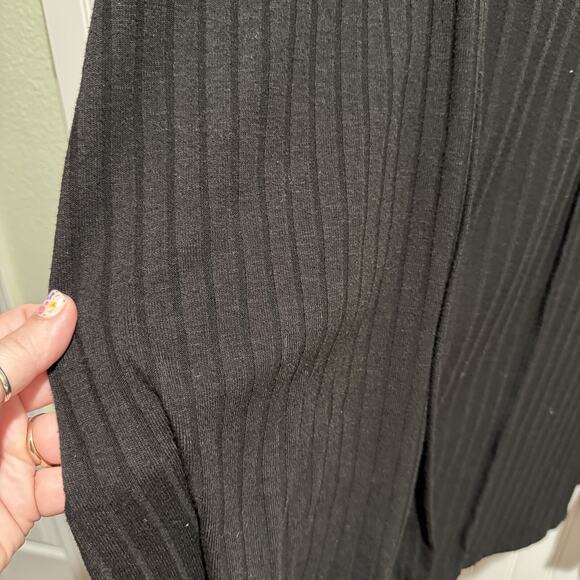 Lane Bryant Black Ribbed Cardigan Longline Plus Size 18/20 - Picture 2 of 6